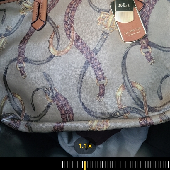 Ralpb Lauren Purse/ Tote Bag Esquestrian Horze Print Caldwwell - Picture 3 of 5